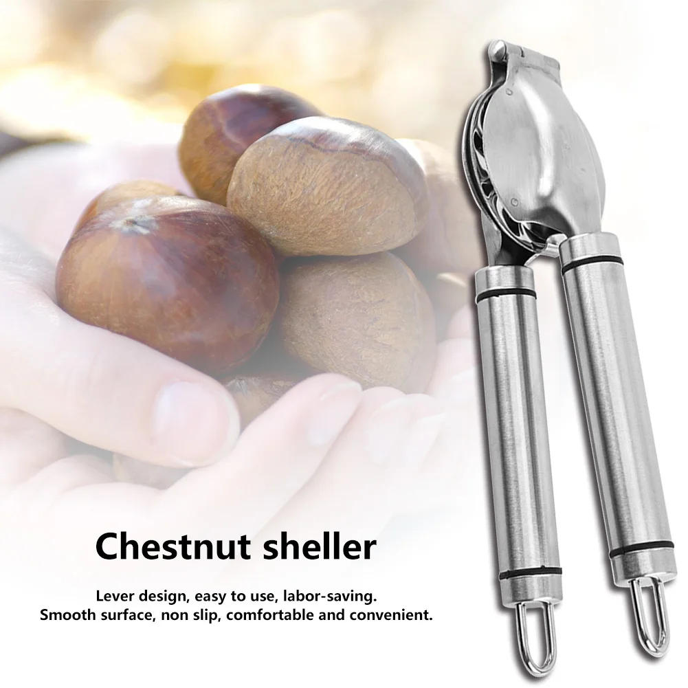Description Picture 6 of itemStainless Steel 2 in 1 Quick Chestnut Clip Walnut Pliers Metal Nut Cracker Sheller Nut Opener Kitchen Tools Cutter Gadgets