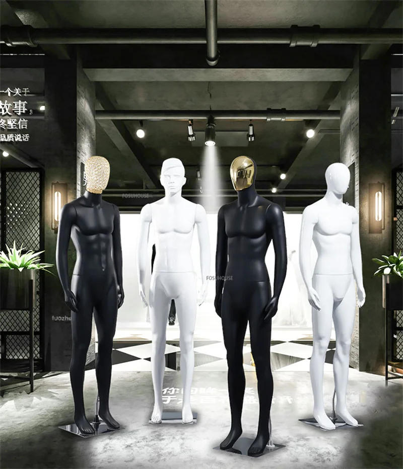 Description Picture 4 of itemMale Mannequins for Men's Clothing Store Couture Props Full Body Plastic Dummy Shopping Mall Window Display Clothes Mannequin