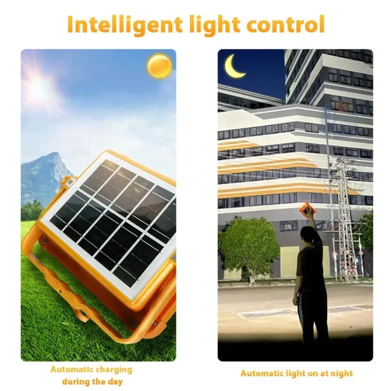 Description Picture 2 of itemRechargeable 2000 Watts Solar Flood Light Outdoor Portable LED Reflector Spotlight Rechargeable Projector Floodlight solar Lamp