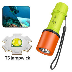 Portable Underwater Flashlight 400 Lumens Dive Light Scuba Diving Flashlight 3 Modes IPX8 Waterproof Underwater Torch