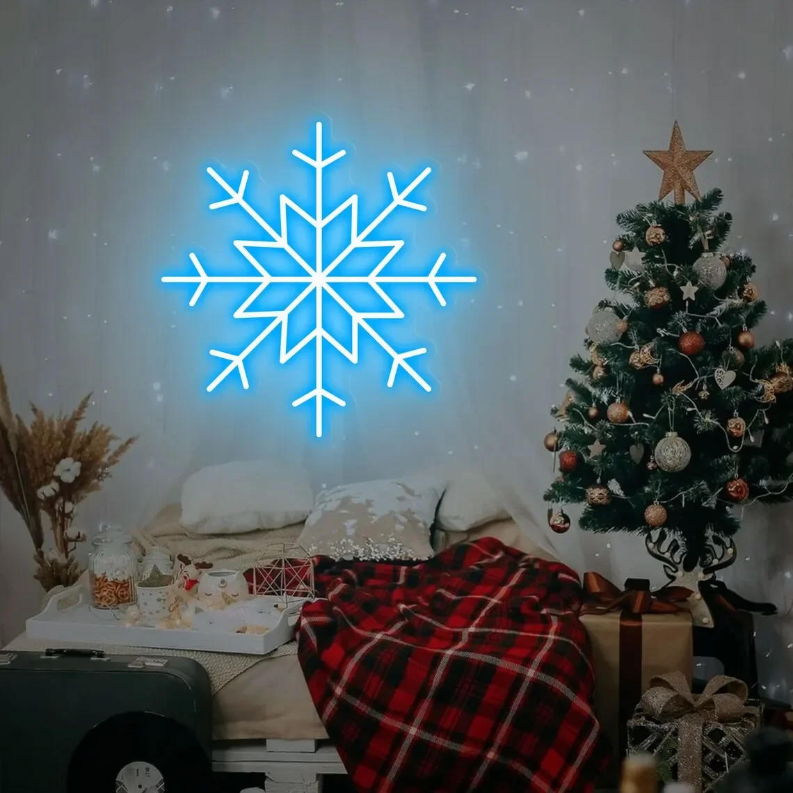 Description Picture 5 of itemSnowflake Neon Sign, Snowflake Christmas Decoration Flex Silicone LED Neon Lights