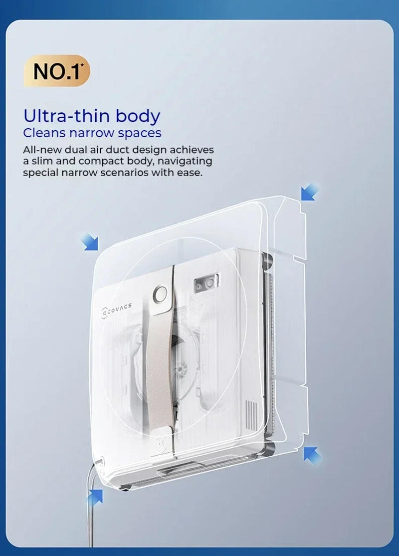 Description Picture 6 of itemOriginal ECOVACS Window Cleaning Machine WINBOT AIR MINI Window Cleaning Robot 8000Pa Glass Vacuum Cleaner