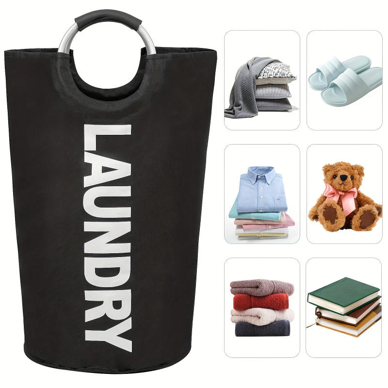 Description Picture 4 of item1pc Laundry Basket Collapsible Clothes Hamper For Easy Storage And Standing Up Well