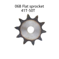 06B Flat Chain Gear 41/42/43/44/45/46/47/48/49/50 Teeth Industrial Flat Sprocket Wheel Carbon Steel Tooth Pitch 9.525mm