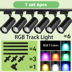 RGB Set Led Track Light 7 Colors Party Fixture Stage Spotlight Track Lighting Track Rail Lamp Dance Floor For Disco DJ Bar KTV