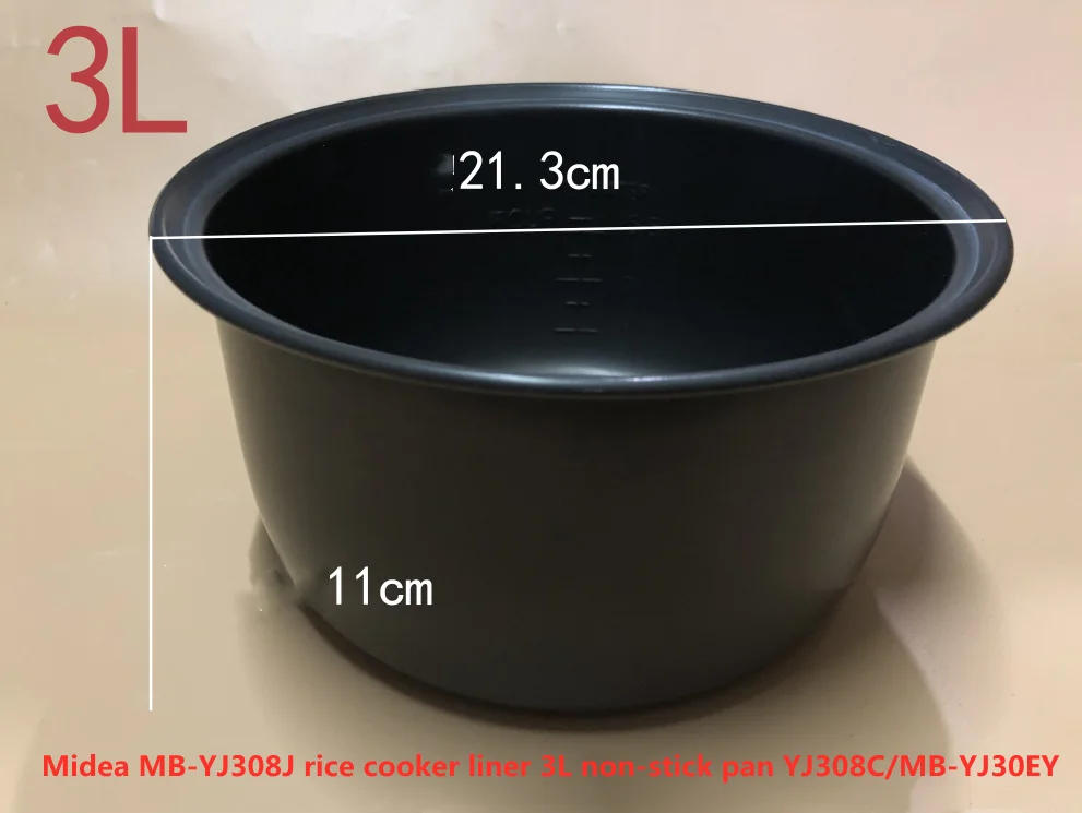 Description Picture 6 of itemElectric Pressure Cooker Liner 1.6/3/4/5/6L Non-stick Rice Pot Gall Black Crystal Inner Accessories Cooker Parts only for Midea