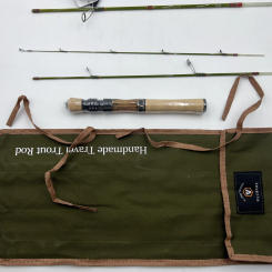 AIOUSHI-Fiberglass Fishing Rod, Small Bait, Trout Rod UL Super Soft and Ultra Light,1.4m, Four Section, Portable, Travelcatapult