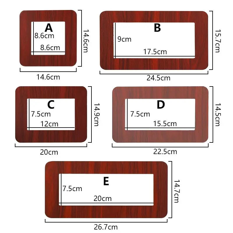 Description Picture 2 of item1PC Modern Light Switch Sticker Decorative Protective Cover Aluminum Socket Frame Cover Home Living Room Decor