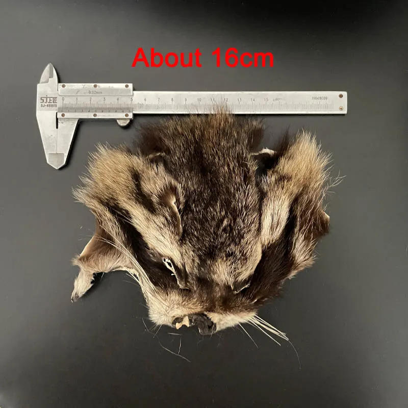 Description Picture 3 of item1pc Fly Tying Raccoon Mask Making Streamers Nymphs Lures Fly Tying Fur With Long Semi Still Hair Bonefish Crazy Charlie Flies