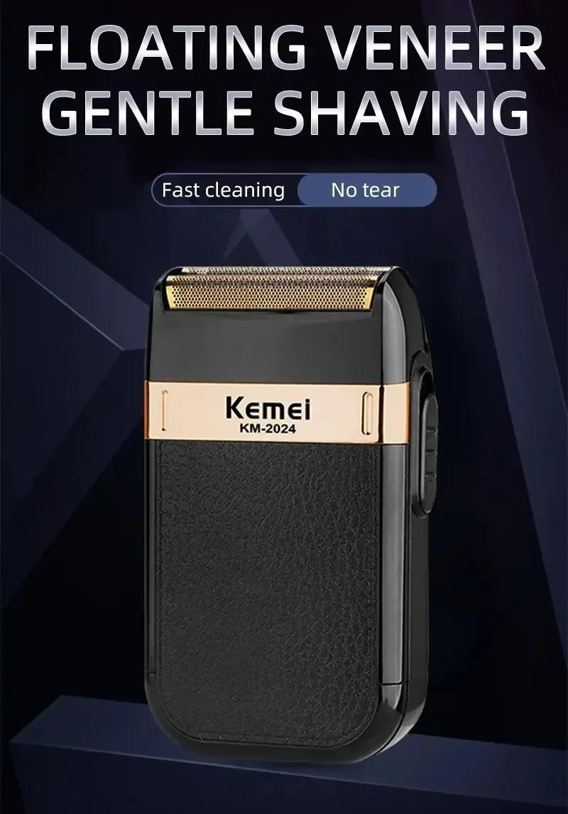 Description Picture 4 of itemKemei Electric Shaver for Men Twin Blade Waterproof Reciprocating Cordless Razor USB Rechargeable Shaving Barber Trimmer