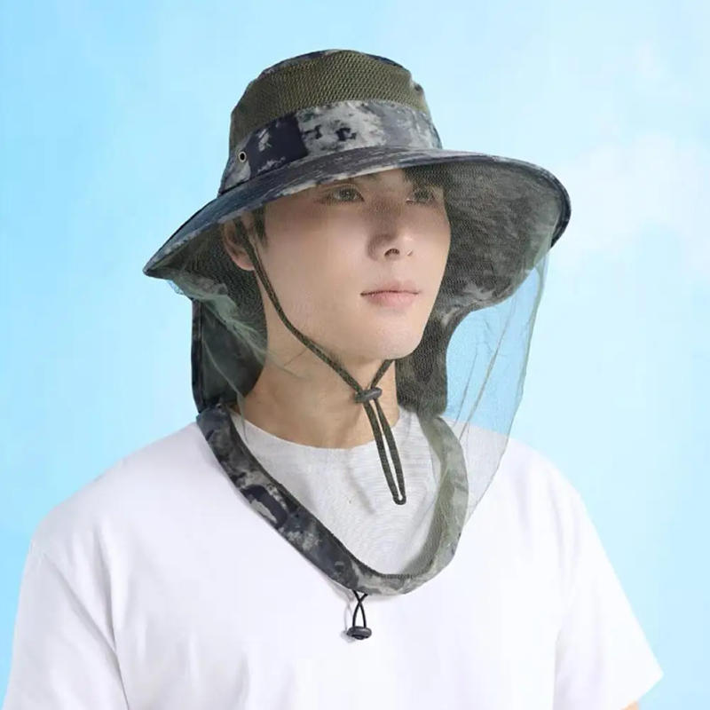 Description Picture 6 of itemBug Proof Sun Hat With Face Net UV Protection Fishing & Beekeeping Gear Full Coverage Breathable Mesh Summer Outdoor Hat