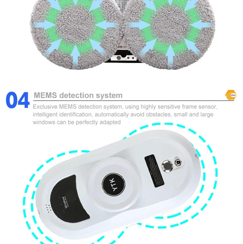 Description Picture 5 of itemAutomatic Window Cleaner Robot Vacuum Cleaning Remote Control For Home Cleaning Anti-Fall Electric Windows Washer Glass Cleaner