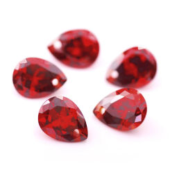 Zirconia Crystal DR Drop Shape Brilliant Cut Colorful Sewing Cubic Zirconia 4x6mm 6x8mm Artificial laboratory Gem With Hole