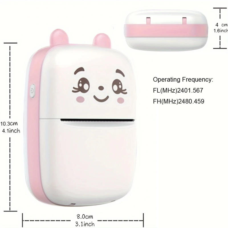 Description Picture 6 of itemMini Printer For IPhone And Android, Wireless Mini Photo Printer Label Printer, Portable BT Mini Thermal Printer For Printing La