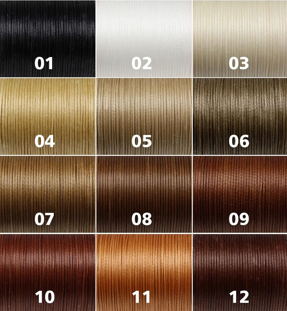 Description Picture 2 of itemHandmade Flat Wax Thread for Leather Craft, Hand Stitching, DIY Wax Coated Strings, Repair Shoes, Sewing Tools, 0.8mm, 1.0mm
