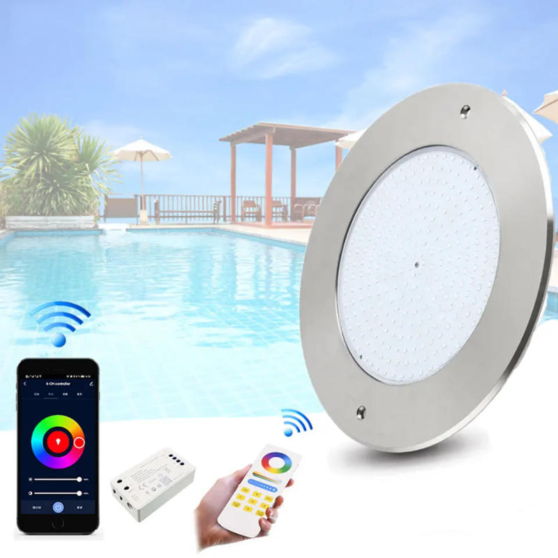 Description Picture 2 of item35W RGB Underwater Lights DC12V IP68 LED Swimming Pool Light 12W 18W 25W Mobile APP Control Pool Party Decoration Fountain Lamp