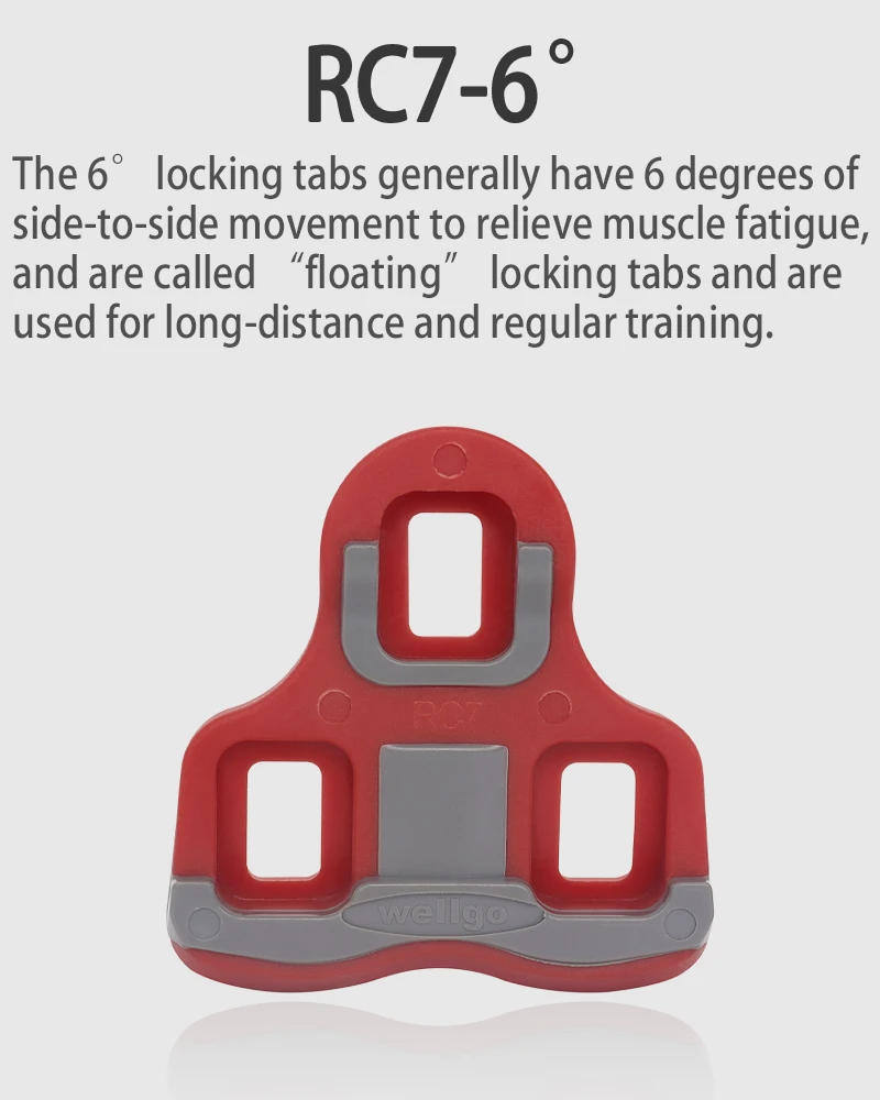 Description Picture 5 of itemRC7-6 ° Red Road Bicycle Lock Plate Floating Pedal Splint Bicycle Riding Shoe Accessories Bike Pedals With KEO LOOK System