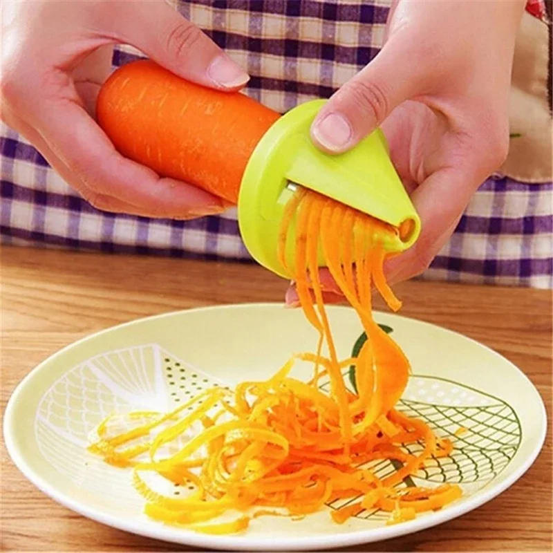 Description Picture 3 of itemMulti - function Vegetable Fruit Rotating Shredder Grater Manual Potato Carrot Radish Spiral Shredder Peeler Kitchen Tools