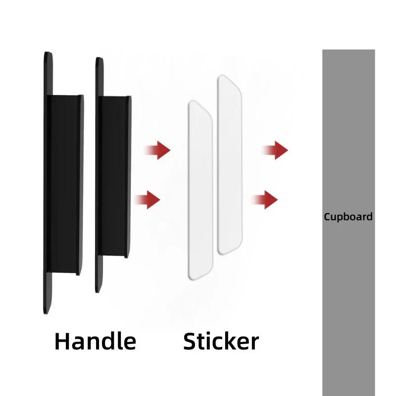 Description Picture 6 of item8-1PC Window Cabinet Drawer Handles Self-adhesive Door Wardrobe Handle Organizer Paste Open Sliding Door Knob Auxiliary Device