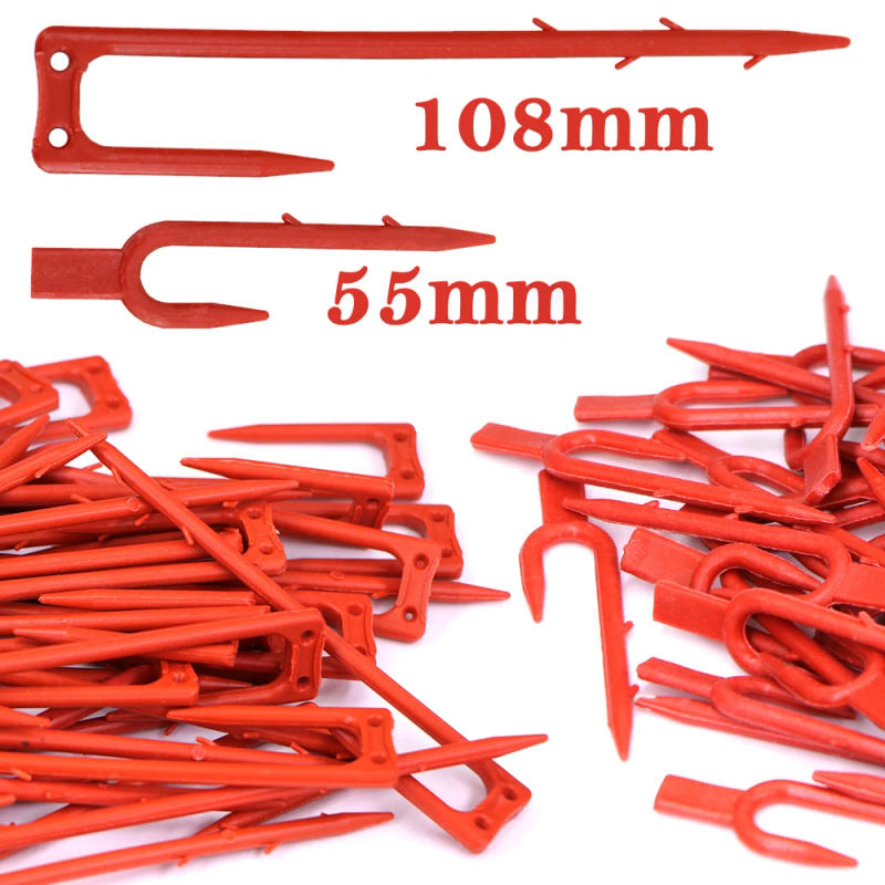 Description Picture 4 of item55/108mm Planting Fork Barb Thorn Strawberry Watermelon Vine Stolon Fixator Pressing Device Fastening Fixture Garden Clamp Clips