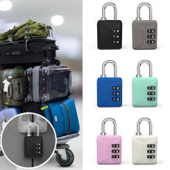Mini Travel Combination Lock Dormitory Cabinet  Lock Backpack Zipper Lock Luggage Padlock Password Lock
