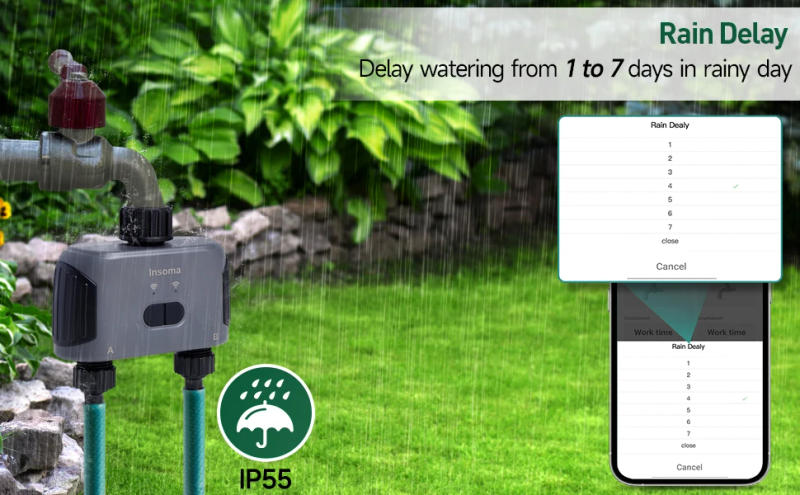 Description Picture 5 of itemInsoma Automatic Water Timer 2-Outlet Garden Irrigation Watering System Sprinkler Programmer Tools Faucet Hose Timer