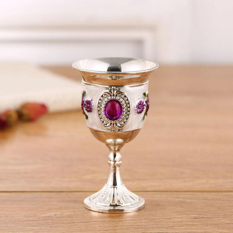 Description Picture 4 of item30ml Wine Glasses Vintage Chalice Medieval Goblet Wedding Handcraft Engraved Metal Wine Cup For Bar Home Decor