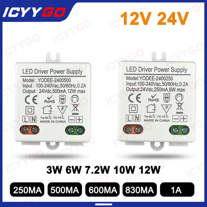 Description Picture 2 of itemConstant Voltage Switching Power Supply DC12V DC24V 6W 10W 12W LED Lighting Transformer 250MA 500MA 600MA 830MA Power Adapter