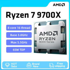 Ryzen 7 9700X CPU R7 9700X Processor for B650 X670E X870 3.8 GHz up to 5.5GHz 8-Core 16-Thread Socket AM5 9000 Series Bulk CPUs