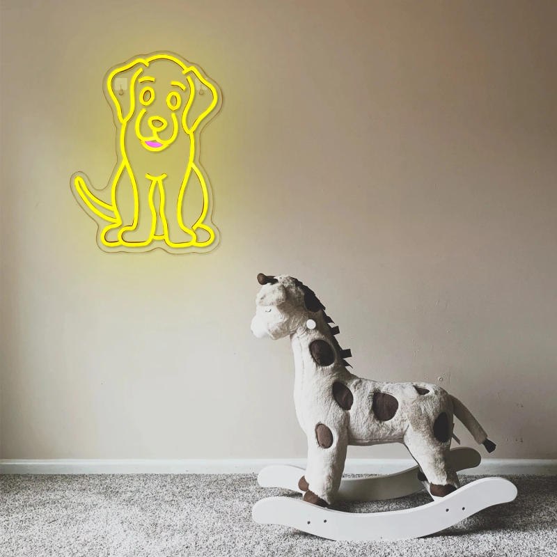 Description Picture 3 of itemGolden Dog Neon Signs Room Decoration for Wall Decor Ped Shop Sign Party Dog Club Decoration Dog Birthday Party Supplies USB Led