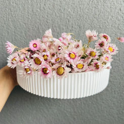 DIY Strip Tray UV Epoxy Resin Mold Round Plant Pot Scented Candle Storage Container Silicone Molds Concrete Craft Making Mould