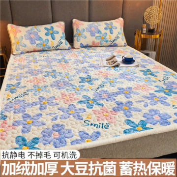Bed Mattress Thickness Bedding Mat Tatami Mat Winter Warm Thick Soft Plush Mattress Breathable Student Dormitory