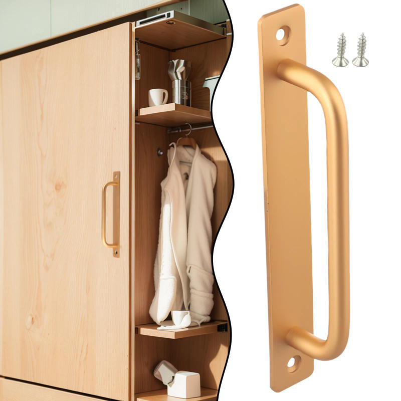 Description Picture 4 of item1PCS Door Handle With Screws Barn Door Handle Sliding Door Handle Kitchen Furniture Hardware Handle Upholstery Home Decor