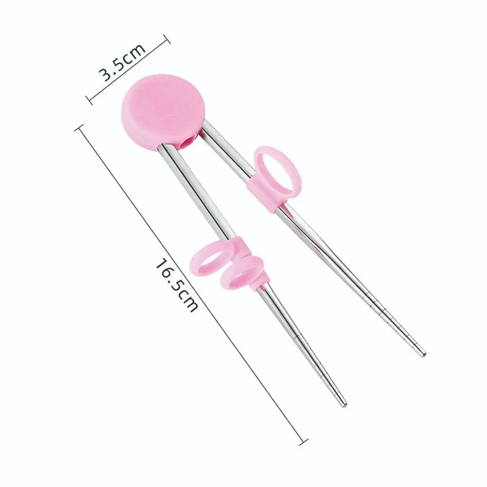 Description Picture 4 of itemChildren Kids Portable Cartoon Practice Chopsticks Training Chopsticks Eating Training Learning Helper Tableware