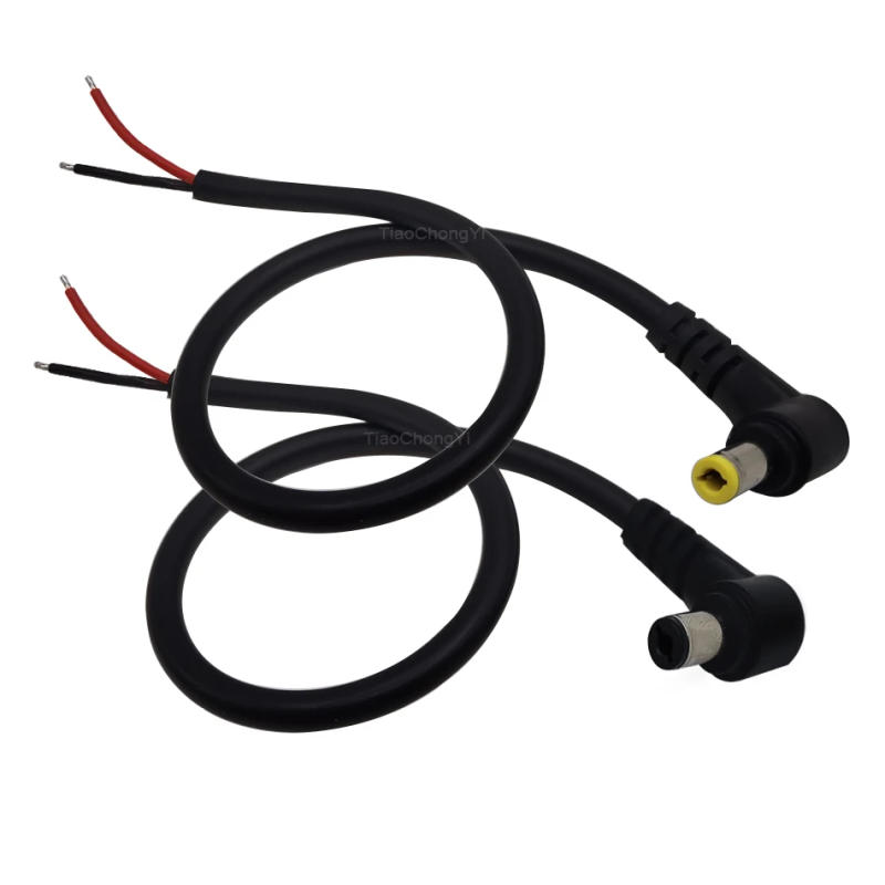 Description Picture 5 of item18AWG DC Power connector 5.5 X 2.1mm / 2.5mm Male To 5.5 2.1/2.5mm Male Plug Cable Right Angled 90 Degree Power Cable 29cm