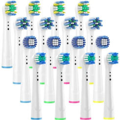 Toothbrush Replacement Heads Refill for Oral B Electric Brush Pro1000 Pro3000 Pro5000 Pro7000 Vitality Floss Action (Not for iO)