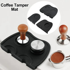 Coffee Tamper Mat Coffeeware Manual Coffee Silicone Pad Tamping Mat Barista Coffee Espresso Tampering Holder Corner Mat Pad