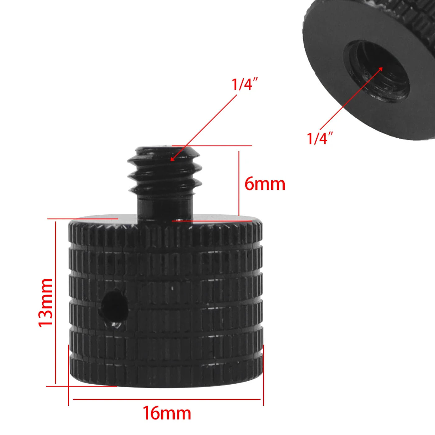 Description Picture 5 of itemReinforce Camera Conversion Screw Adapter 1/4 to 3/8 M4 M5 M6 M8 M10 Male Female Screw for Monopod Tripod Ball Lights Bike Mount