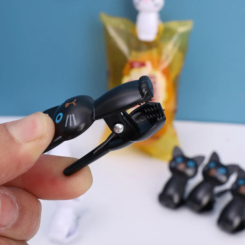 Description Picture 5 of item2/20PCS Food Sealing Clips Cat Shaped Office Desk Clip Photo Message Snack Bread Reusable Sealer Clamps Home Storage Bag Clamps