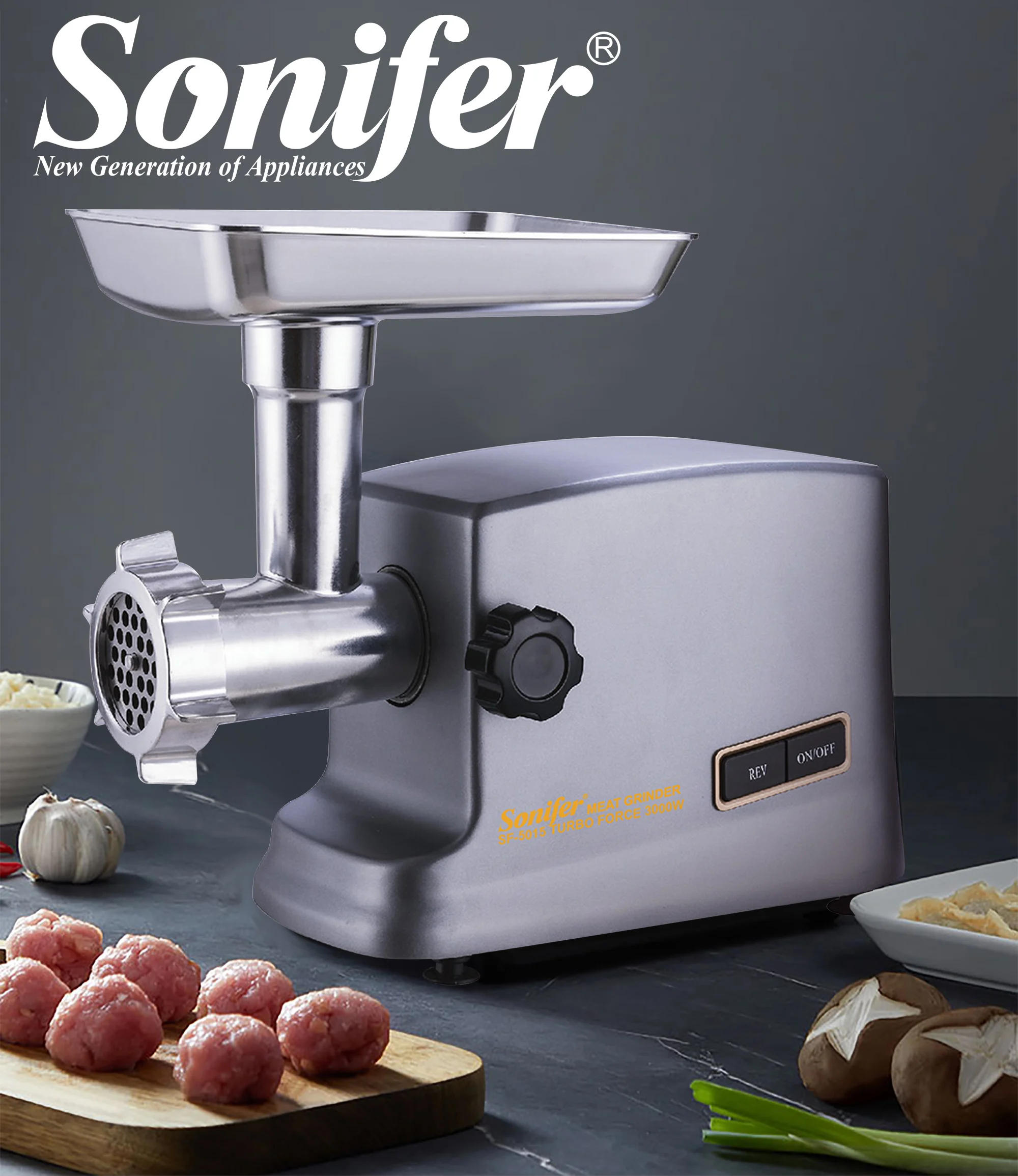 Description Picture 2 of item3000W Electric Meat Grinders Stainless Steel Heavy Duty Mincer ​Sausage Stuffer Food Processor Home Appliances Chopper Sonifer