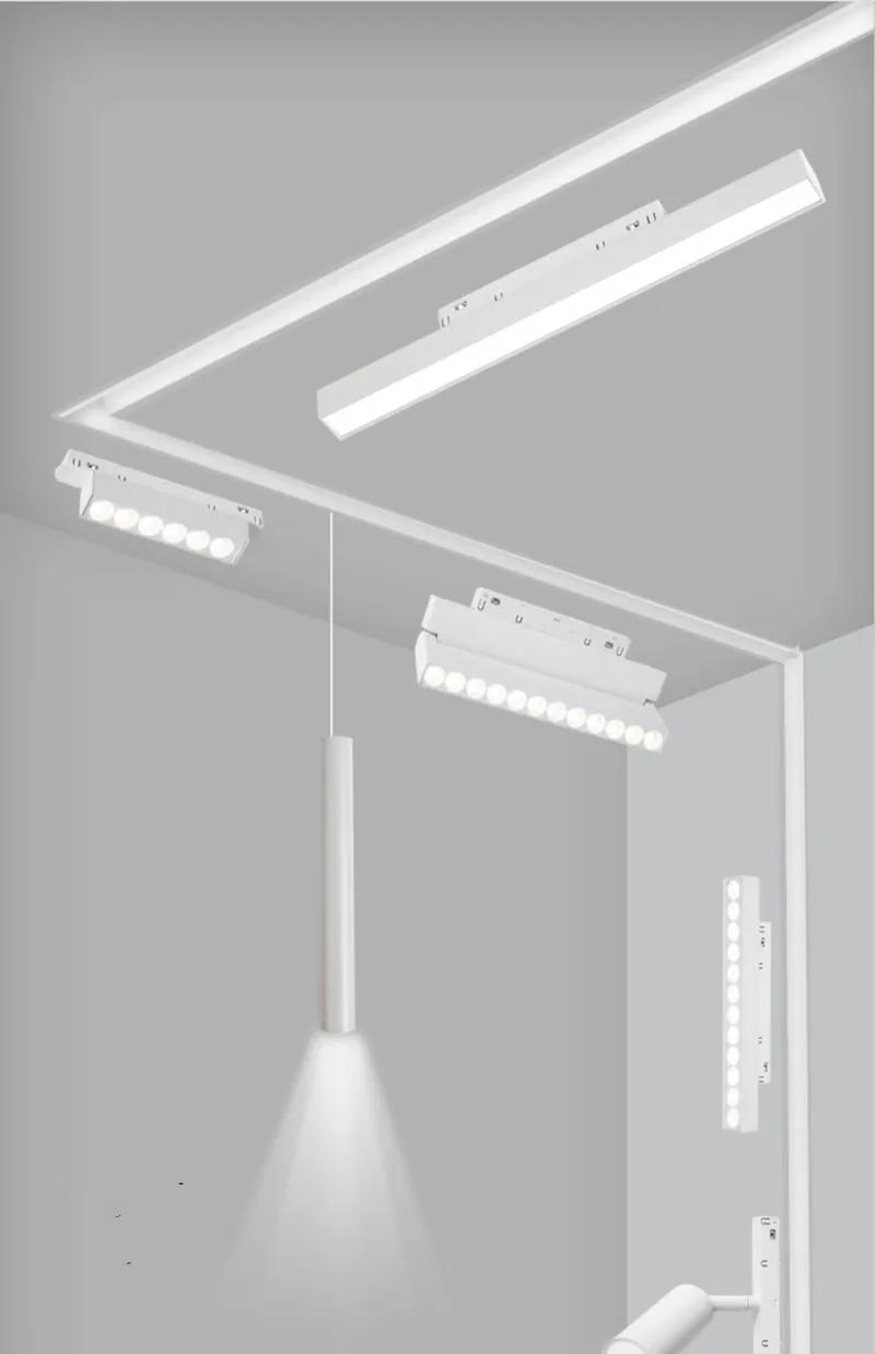 Description Picture 2 of itemPDQ Modern Magnetic Track Lights Embedded LED Spotlight Downlight Living Room Without Main Light Lighting Grille Lamp Series