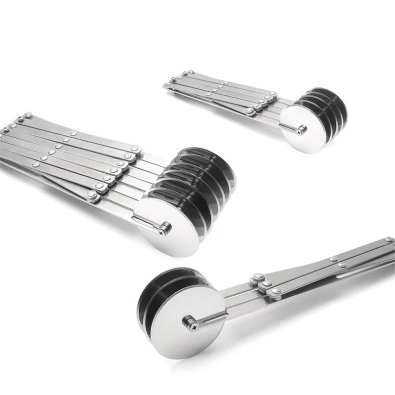 Description Picture 5 of itemStainless Steel Dough Divider 3/5/7 Wheel Cutter Flexible Roller Blade Dough Knife Noodle Pizza Pastry Peeler Baking Pan Tool