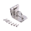 Stainless Steel Hasp Lock Anti-theft Door Clamp 90 Degree Shed for Latch Securit