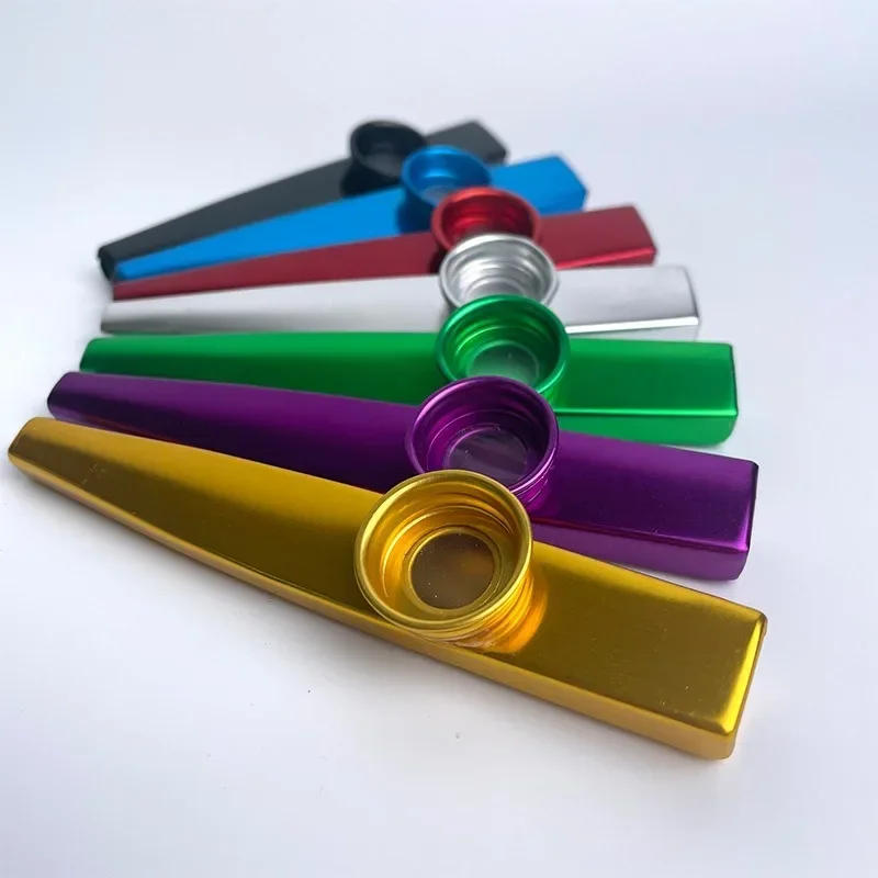 Description Picture 3 of itemMetal Kazoos Musical Instruments Flutes Diaphragm Mouth Kazoos Musical Instruments Good Companion for Guitar Musical Instruments
