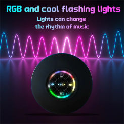 Portable Wireless Bluetooth Speaker LED IPX4 Waterproof Loudspeaker Outdoor Bathroom Large Suction Cup Mini Stereo Sound Box