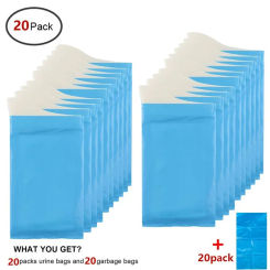 20PCS Disposable Outdoor Emergency Urine Bags Camping Pee Bag Urinal Toilet Traffic Jam Urinate Bags Portable Car Vomit Bag