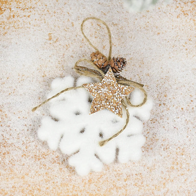 Description Picture 4 of item1/2pcs White Christmas Ball Snowflake Water Drop Bell Christmas Tree Hanging Pendants Ornament For Home Decor New Year Navidad