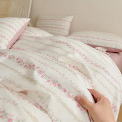 Bonenjoy Duvet Cover Pastoral Style Quilt Cover 100% Cotton Comforter Cover housse de couette Soft Bed Cover (No Pillowcase)