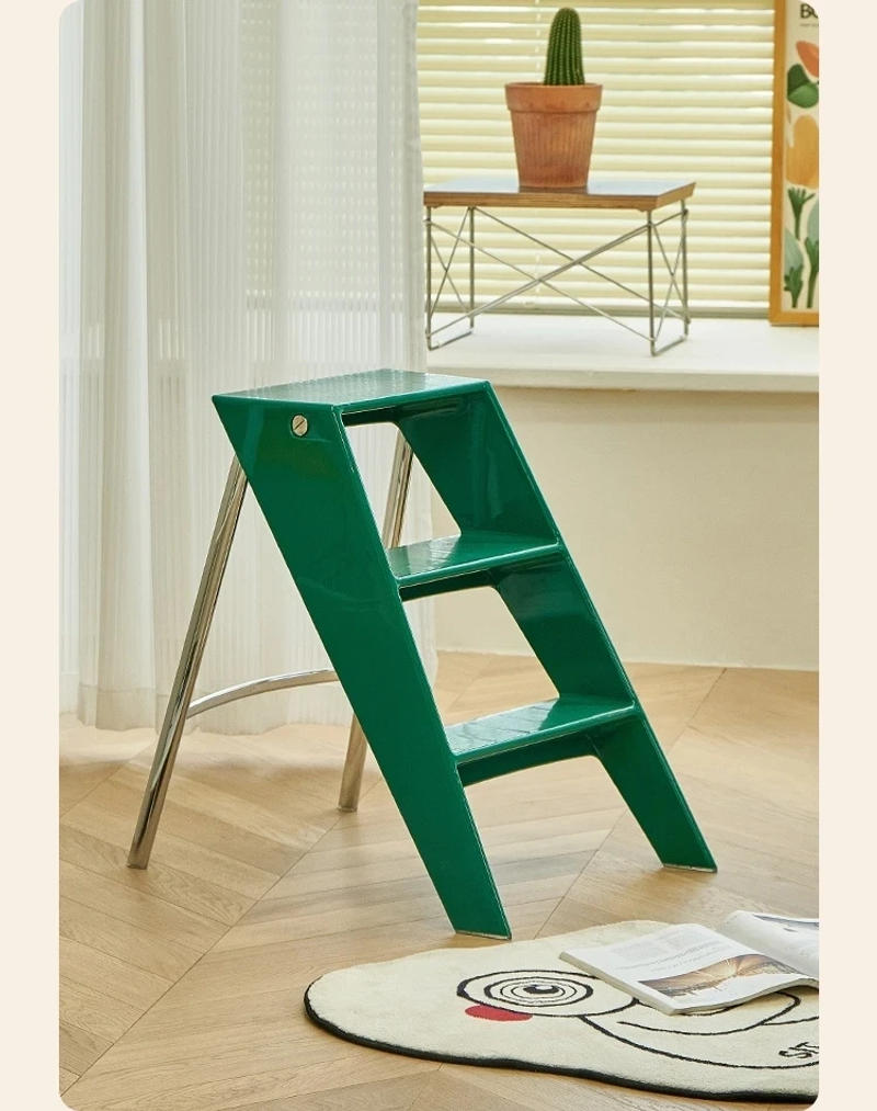 Description Picture 6 of itemModern Home Folding Ladder Transparent Acrylic Step Ladders Japanese Portable Telescopic Ladder Rack Creative Stairs Step Stool