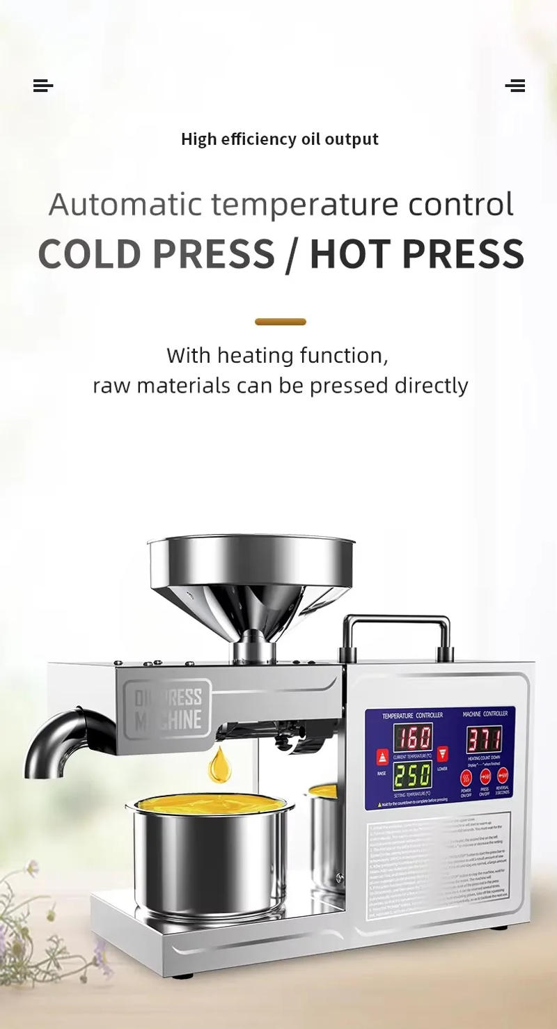 Description Picture 3 of itemSS-03 Mini Peanut Sunflower Oil Extractor Presser Vegetable Seeds Oil Press Sesame Oil Pressing Machine